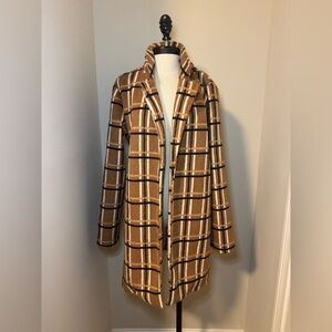 Potter's Pot for Dry Goods women's plaid wool/fleece coat jacket